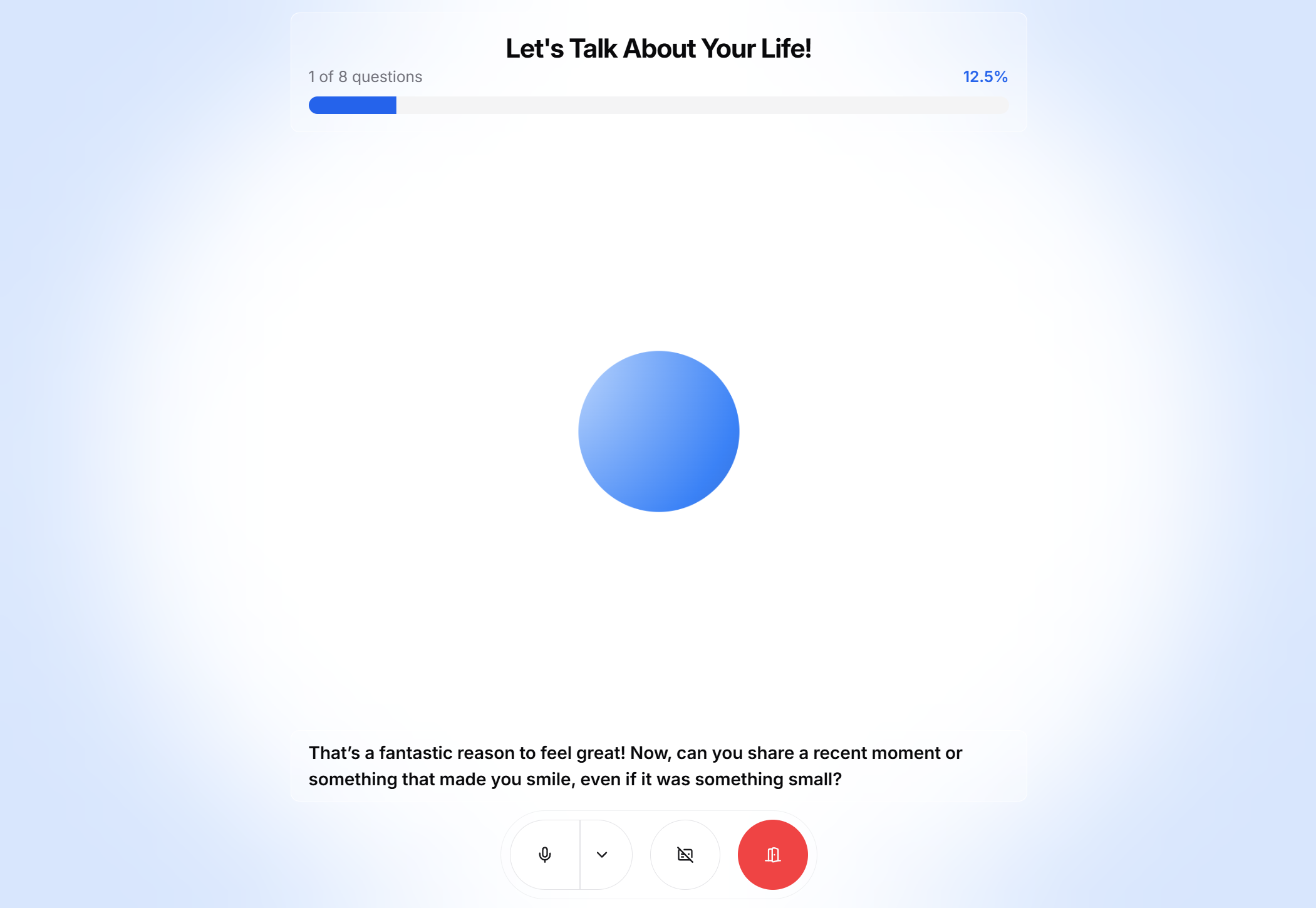 AI conducts the interview for you
